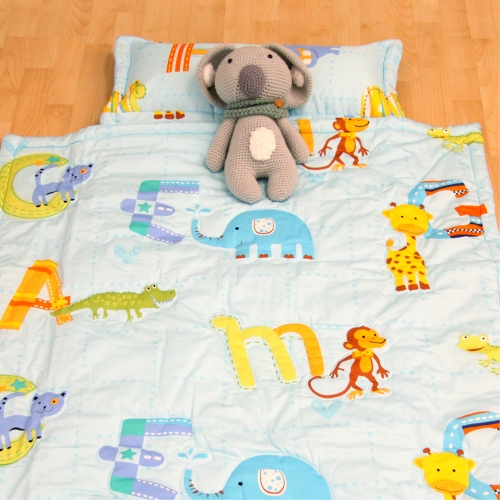 일체형 낮잠이불 알파벳동물(민트)