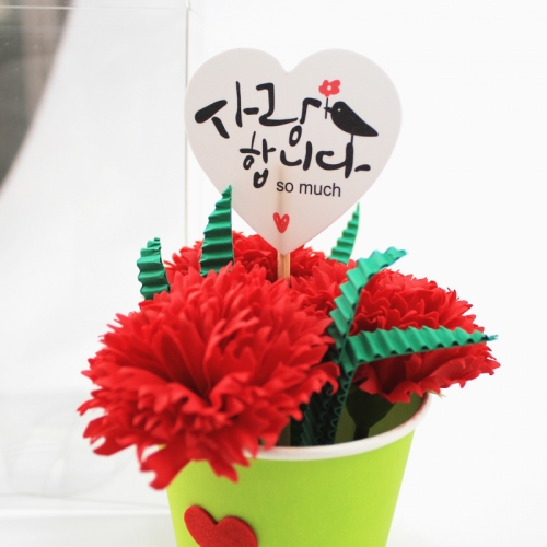 [쫑이닷컴]케이스비누꽃카네이션(2개)