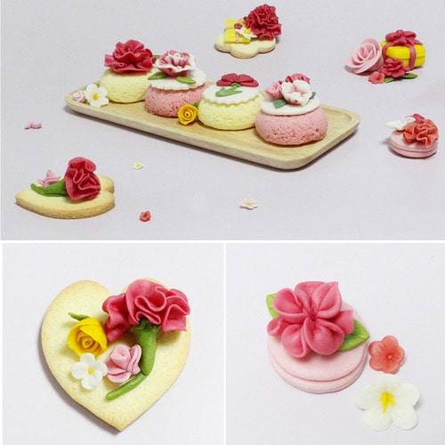 어버이날 스승의날 감사 카네이션쿠키쌀카롱 만들기 세트 DIY 키트