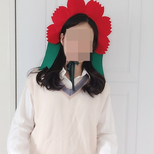 인간 카네이션 머리띠 (대형 사이즈)