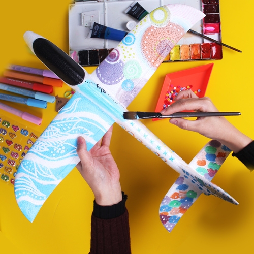 [만꾸] 스티로폼 비행기 화이트 (핸드글라이더) 과학놀이