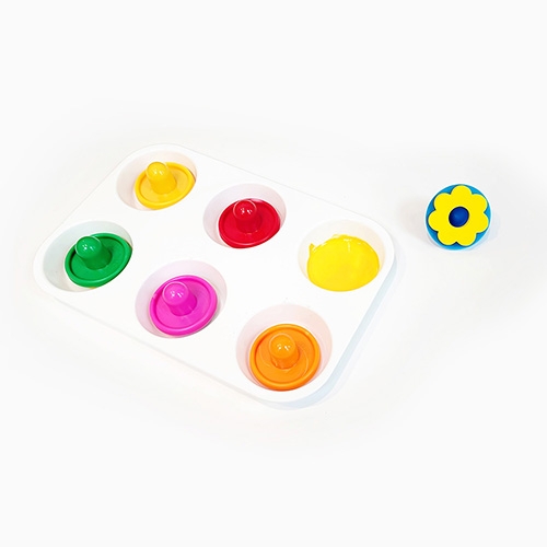 [만꾸] 다양한 모양 도장 찍기 놀이 세트 / 봄 꽃 나비 미술 활동