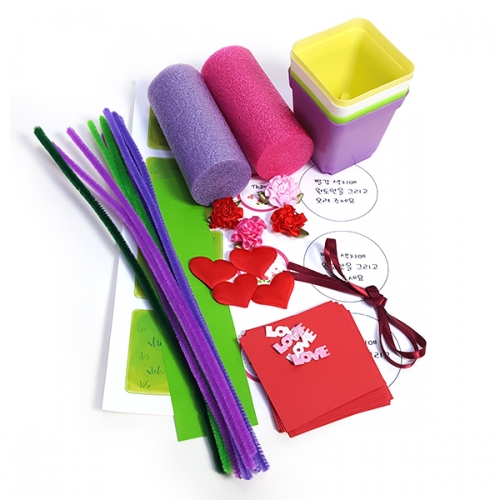 [탑키드] 만들기 카네이션 미니 꽃바구니 (4인용)