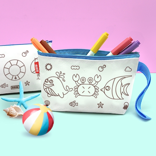 [하하당] 컬러링 파우치 - 여름