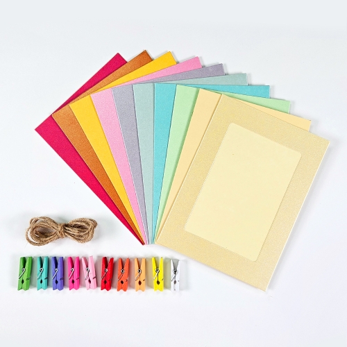 종이액자 대 컬러 10장 (집게+끈 포함)