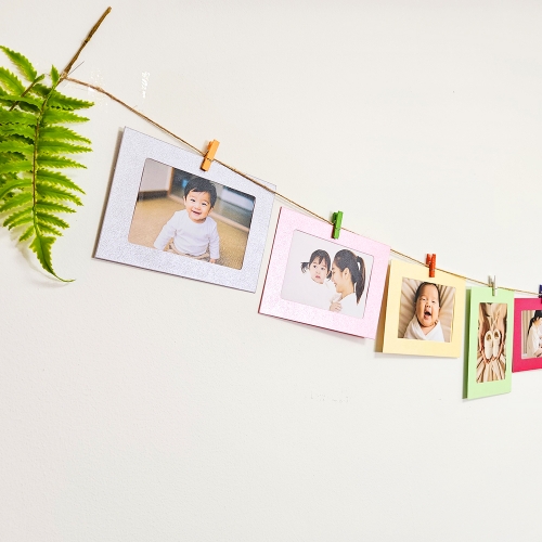 종이액자 대 컬러 10장 (집게+끈 포함)