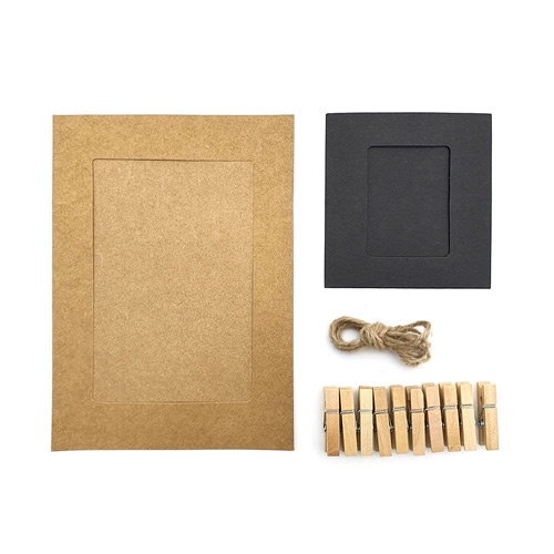 종이액자 소 심플 10장 (집게+끈 포함)