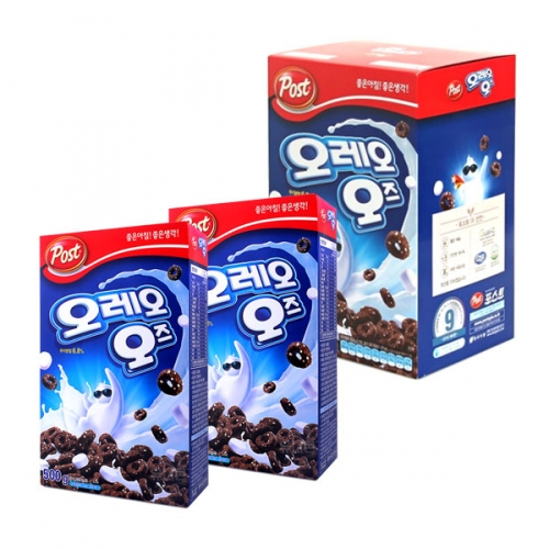 포스트 오레오 오즈 500g 2개입 시리얼 씨리얼 아침 식사 대용 간식 초코맛