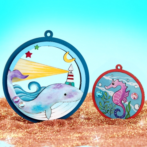 메이크문구 W018 여름 입체오너먼트만들기-달빛고래