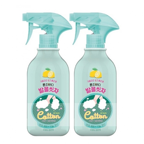 온더바디 발을 씻자 코튼 풋 샴푸 510ml 2개 발샴푸 발씻기 발냄새 제거