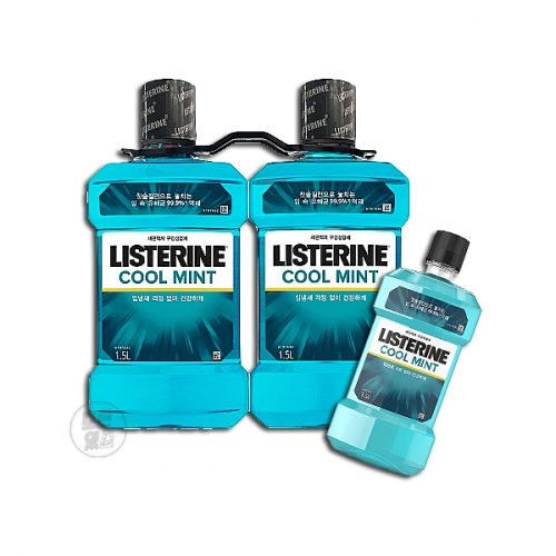 리스테린 구강청결제 1.5L 2개 쿨민트 가그린 가글 대용량