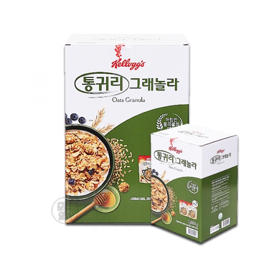 켈로그 통귀리 그래놀라 500g 2개 시리얼 오트밀 다이어트