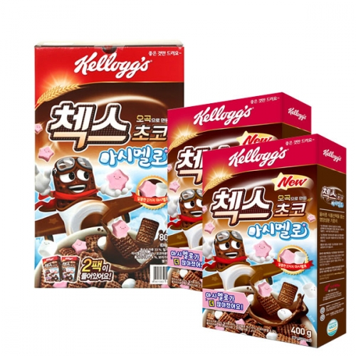 켈로그 첵스 초코 마시멜로 400g 2입 오곡 대용량 씨리얼 시리얼 캘로그