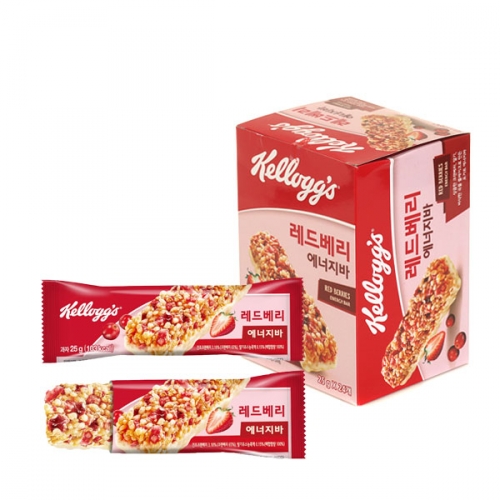 켈로그 레드베리 에너지바 25g 24입 시리얼 씨리얼 간식 곡물 다이어트 칼로리바 캘로그