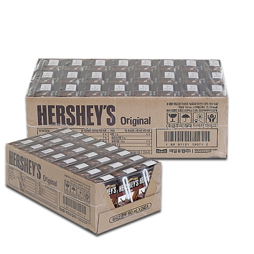 허쉬 초콜릿 드링크 오리지널 190ml 24입 음료 간식 초콜렛