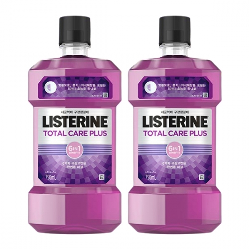 리스테린 토탈케어 플러스 구강 청결제 1.5L 2개 가글 가그린 구취 제거 세정제