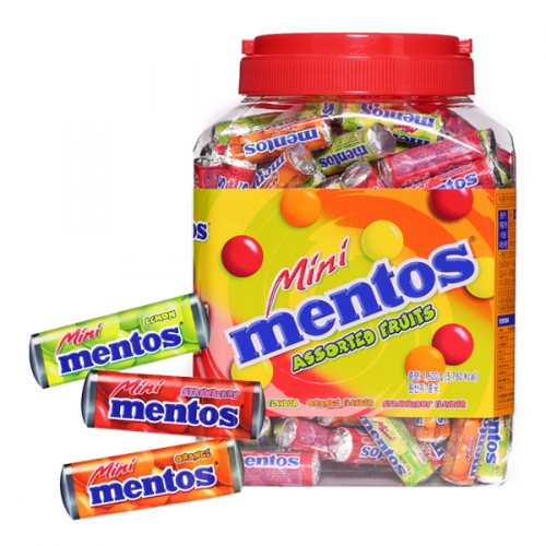 미니 멘토스 후르츠 1.6kg 대용량 츄잉 사탕 캔디 젤리 카라멜 수입 사탕
