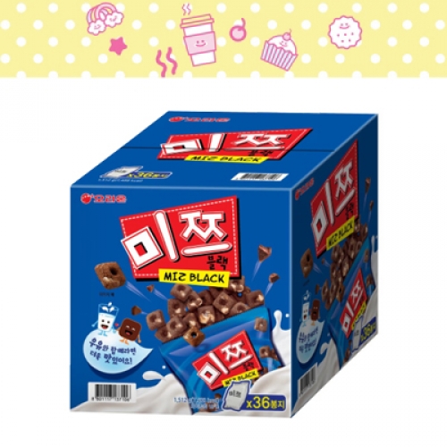 오리온 미쯔 블랙 42g 24개 개별포장 초코 쿠키 간식 과자 크리스마스 선물 어린이집 유치원