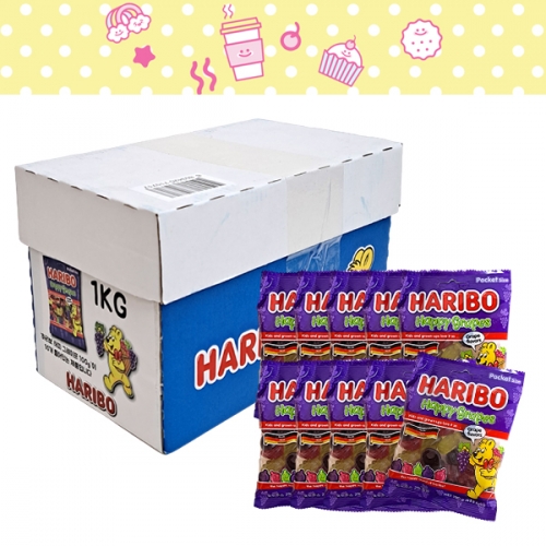 하리보 해피그레이프 1kg 곰젤리 과일 포도 구미 크리스마스 선물 어린이집 유치원