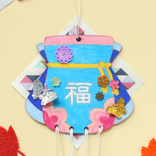 전통 복주머니 풍경 5set