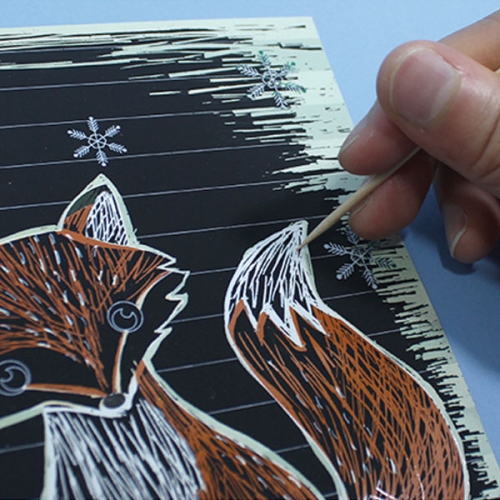 스크래치 그림카드 4종세트