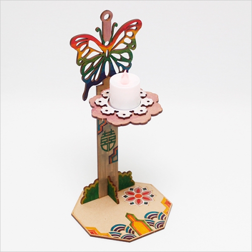 나비 전통 촛대