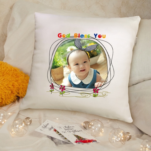 생일선물 졸업선물 내 맘대로 꾸미는 포토 쿠션 _풀사이즈포토(구름솜포함)