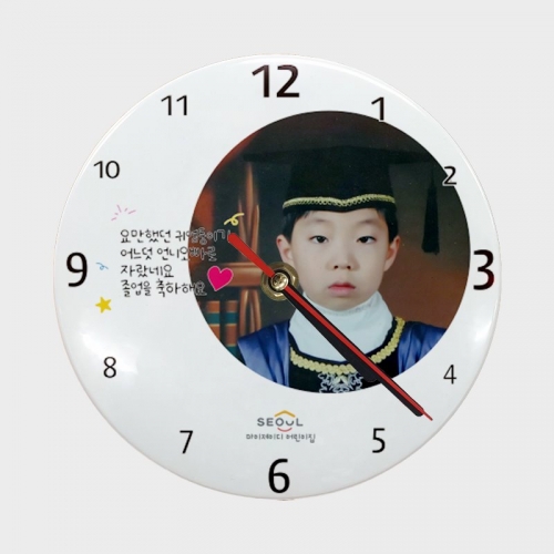 나만의 포토 시계 무소음 시계 _ 벽걸이 탁상용겸용_졸업을축하해요