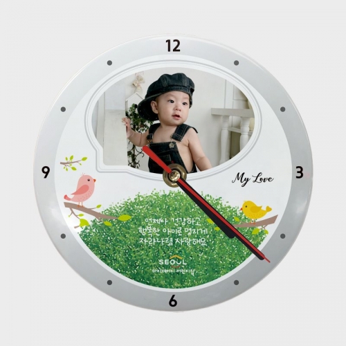 나만의 포토 시계 무소음 시계 _ 벽걸이 탁상용겸용_무럭무럭새싹