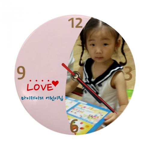 나만의 포토 시계 무소음 시계 _ 벽걸이 탁상용겸용_(반달러브)