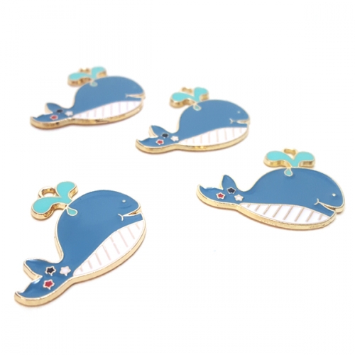 [탑키드] 메탈 고래 팬던트(1개)