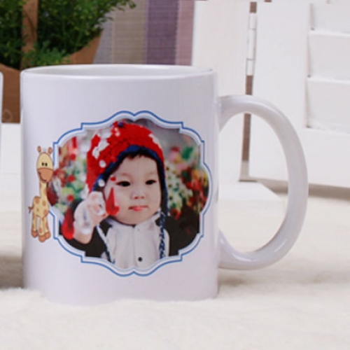 국내산 머그 돌잔치 맞춤머그컵 -기린프레임_블루