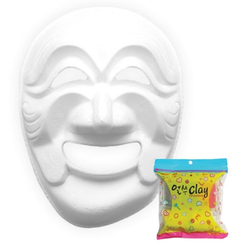 [얼쑤탈 KC인증] 국산 종이탈 전통탈 양반탈 + 클레이 세트