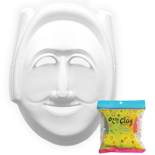 [얼쑤탈 KC인증] 국산 종이탈 전통탈 부네탈 + 클레이 세트