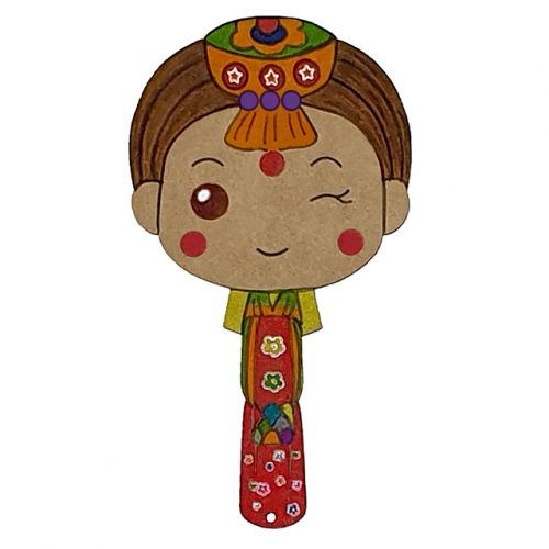 [키즈킹] 전통 손거울 만들기/한복 입은 아이1