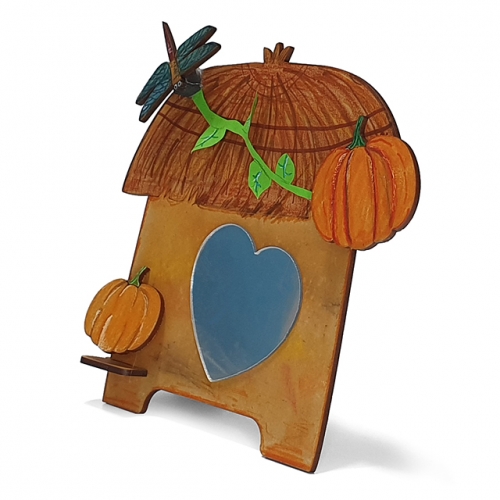 [키즈킹] 가을 만들기/하트거울 초가집 꾸미기