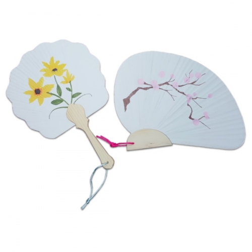 한지 꽃 부채만들기(종이꽃부채 + 한지 5종)