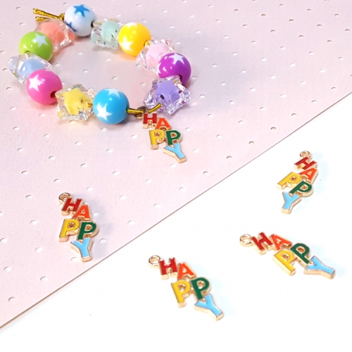 [탑키드] 메탈 HAPPY 해피 팬던트(1개)