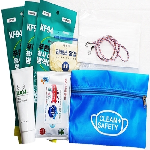 의약외품 국내산 KF94 MB필터 덴탈 마스크 코로나 방역 손소독제 키트 세트 파우치3