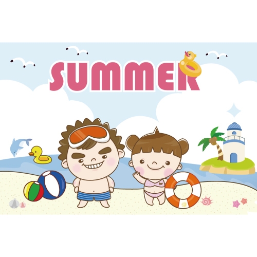 [초대형] 여름 현수막 어린이집 유치원 방학 바다 캠프 물놀이