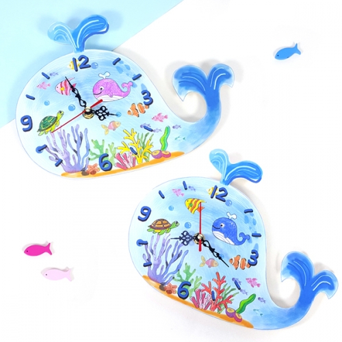 [탑키드] 만들기 고래 벽시계 5인용 (시계부품 포함)