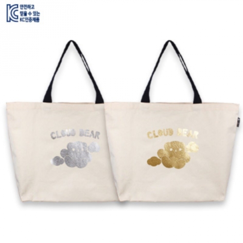 포일아트에코백_곰구름헬로_이불가방_베이지
