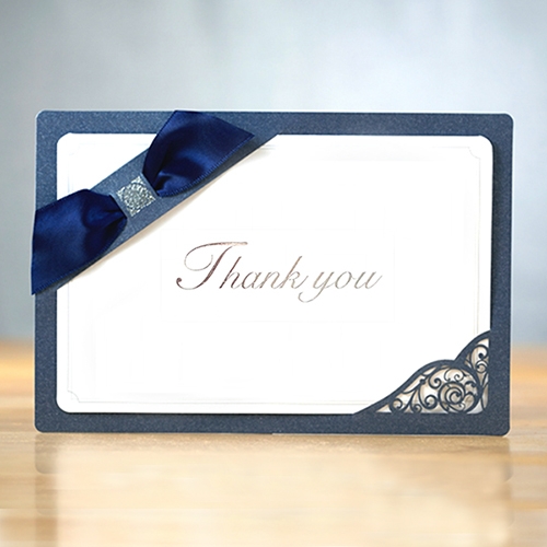 리얼리본 땡큐카드 -709 네이비 감사카드