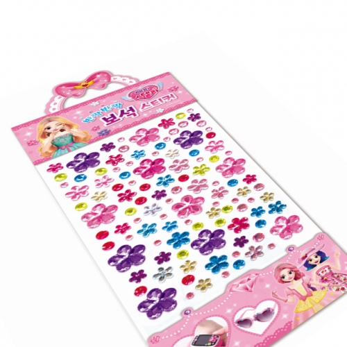 해피스텔라 반짝반짝 하트 별 보석스티커