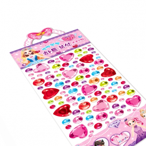 해피스텔라 반짝반짝 하트 별 보석스티커