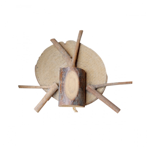 천연 나무조각 V형