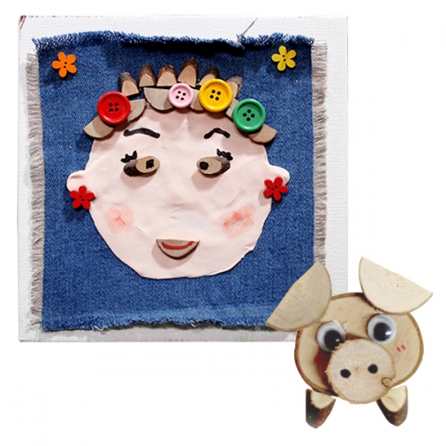 천연 나무조각 단품 (반원_소)