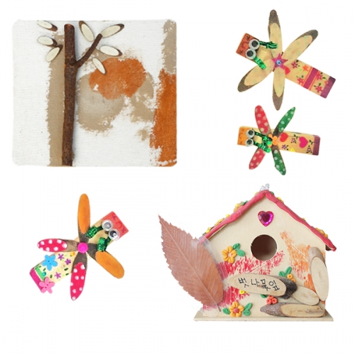 천연 나무조각 단품 (타원_소)