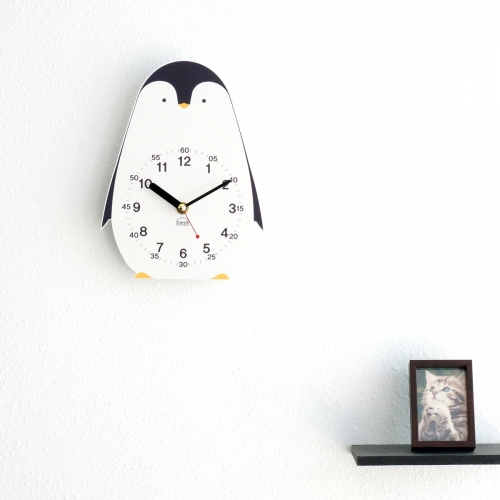 어린이 아이방 교육용 무소음 탁상시계 - 북극곰,토끼,펭귄