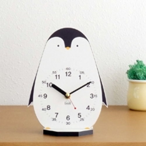 어린이 아이방 교육용 무소음 탁상시계 - 북극곰,토끼,펭귄